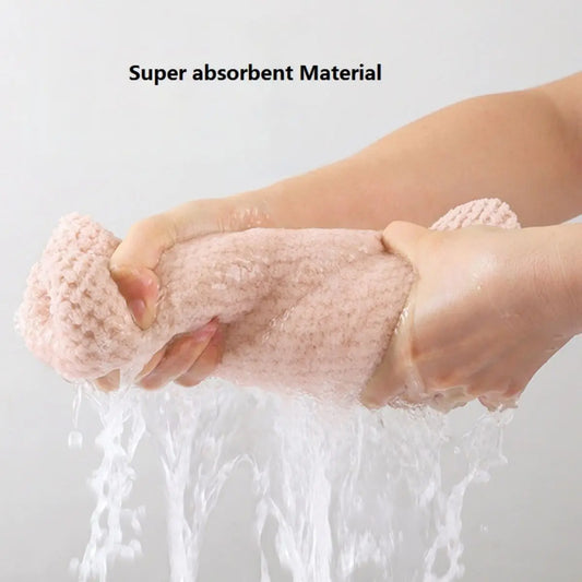 Hair Towel Wrap Absorbent Button Hair Drying Cap