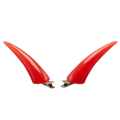 Devil Horn Hair Clips 2PCS Gothic Halloween Hair Accessories