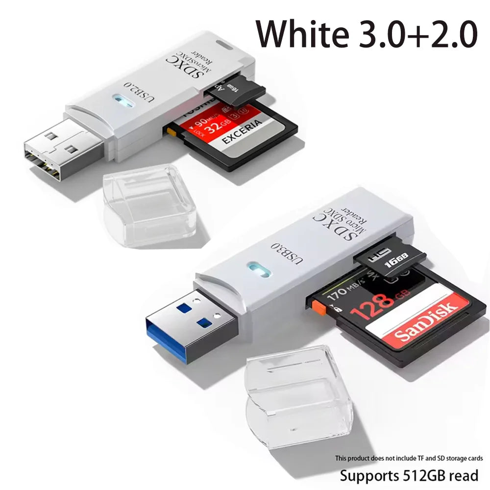 USB 3.0 Card Reader for SD and Micro SD TF Memory Cards
