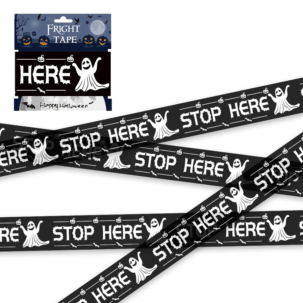 Halloween Warning Tape – 6M Skull Caution Party Decoration