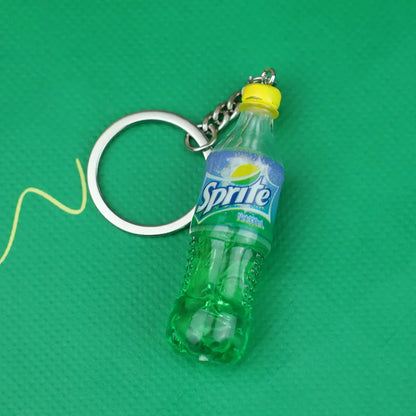 Mini Bottle Keychain Pendant Unisex Novelty Metal Keyring Accessory
