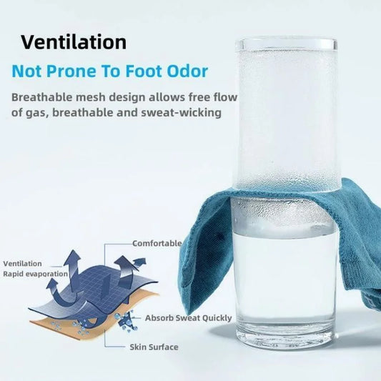 Men's Ankle Socks, Breathable Cotton Sports Socks 5 Pairs
