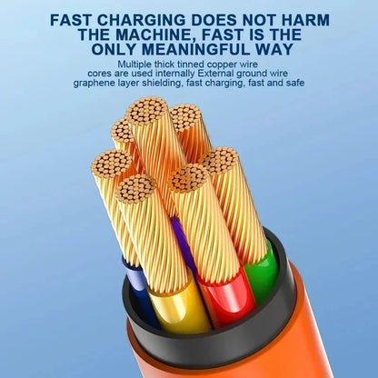 USB C Fast Charging Cable 120W 6A 180° Rotating Elbow