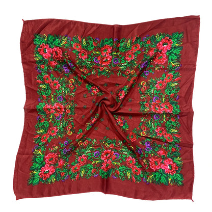 Women's Square Scarf, 70×70cm Printed Head Scarf and Bandana