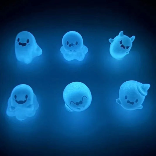 Halloween Ghost Keychain – Luminous Jelly Bag & Phone Charm