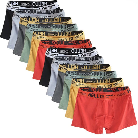 6-Pack Men's Boxer Shorts Breathable Everyday Underwear