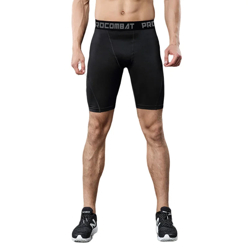 Men's Workout Shorts Compression Fitness Gym Running Training