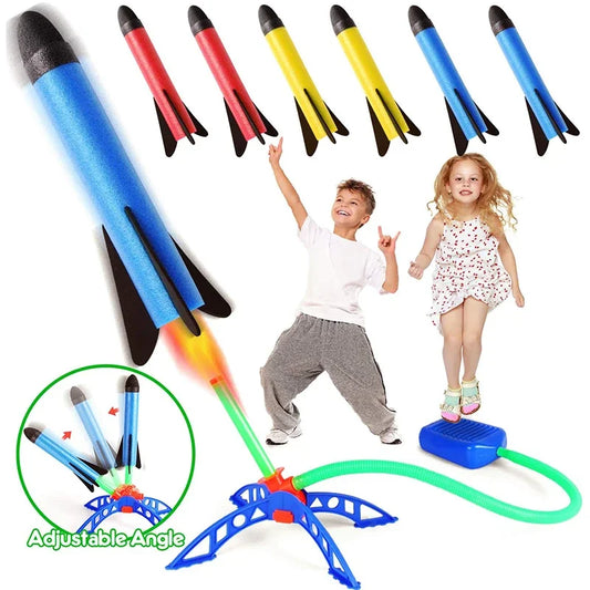Foot Powered Rocket Toy for Kids Outdoor Stomp Rocket Game
