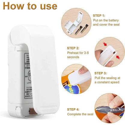 Mini Bag Sealer Handheld Heat Sealer for Plastic Food Storage Bags