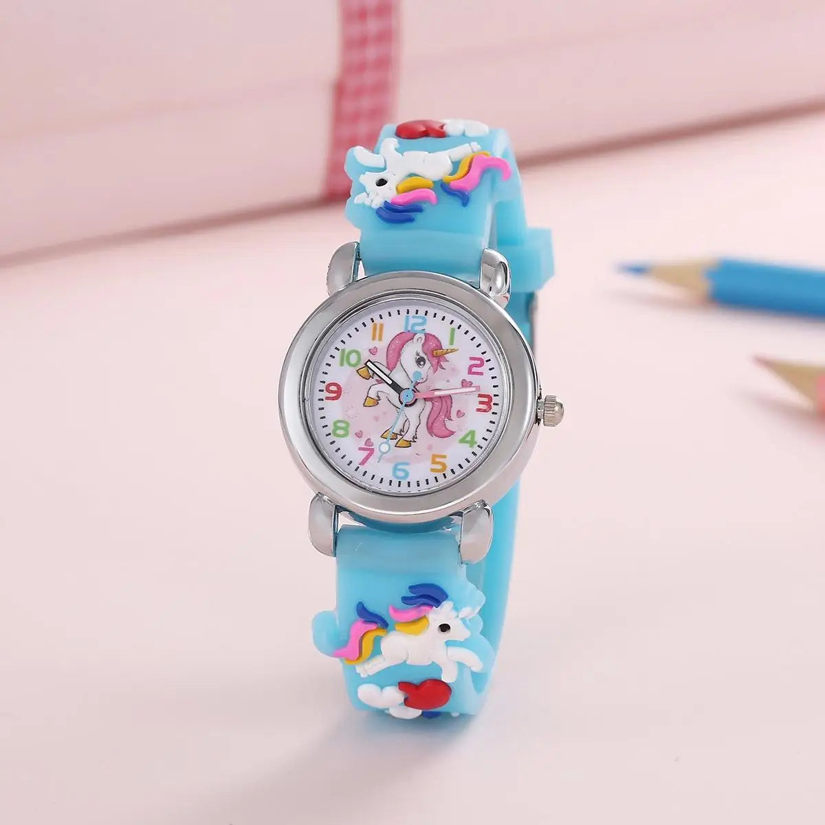 Kids Analog Watch with Colorful Cartoon Design and Quartz Movement