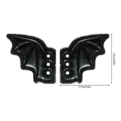 Bat Shoe Charms Embroidered Wings for Sneakers & Halloween