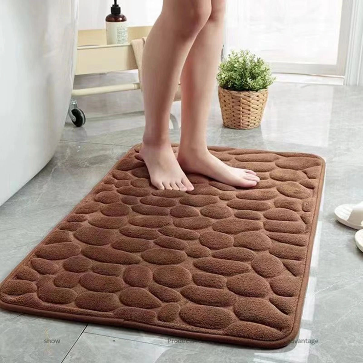 Non Slip Bath Mat – Absorbent Quick Dry Bathroom Floor Mat