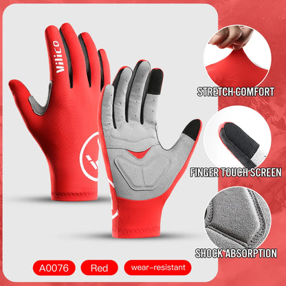 Cycling Gloves Full Finger Touchscreen Anti-Slip Riding Gloves