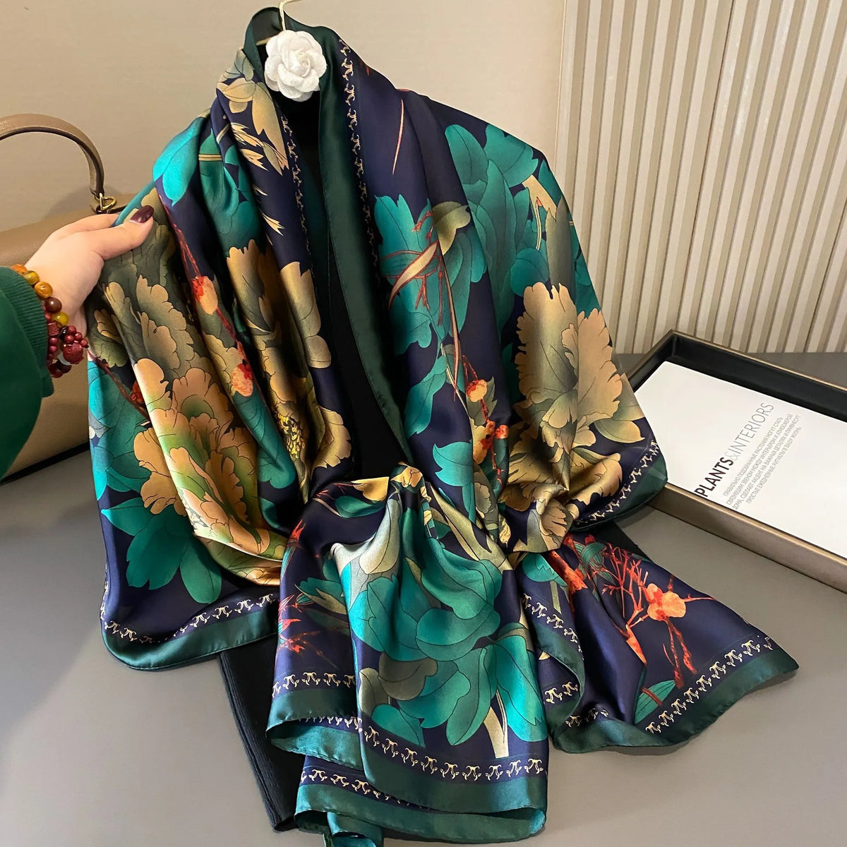 Women's Long Scarf – Smooth Polyester Shawl for All Seasons
