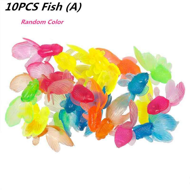 10PCS Goldfish Bath Toys – Floating Fish Water Play Set for Kids