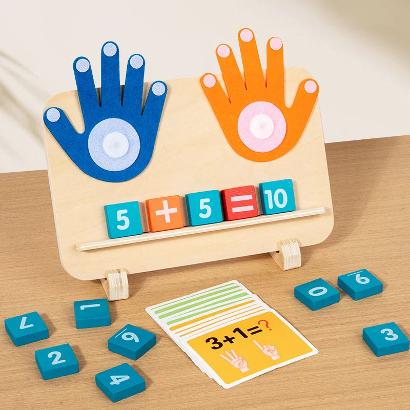 Wooden Counting Toy Montessori Math Learning Set for Kids