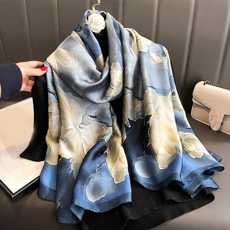 Women's Polyester Scarf, Soft Long Shawl for Beach & Everyday Wear