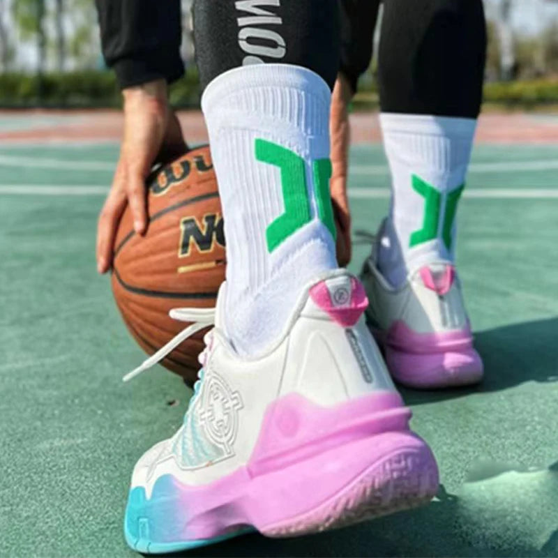 Men's Basketball Socks with Thick Bottom for Sports & Training