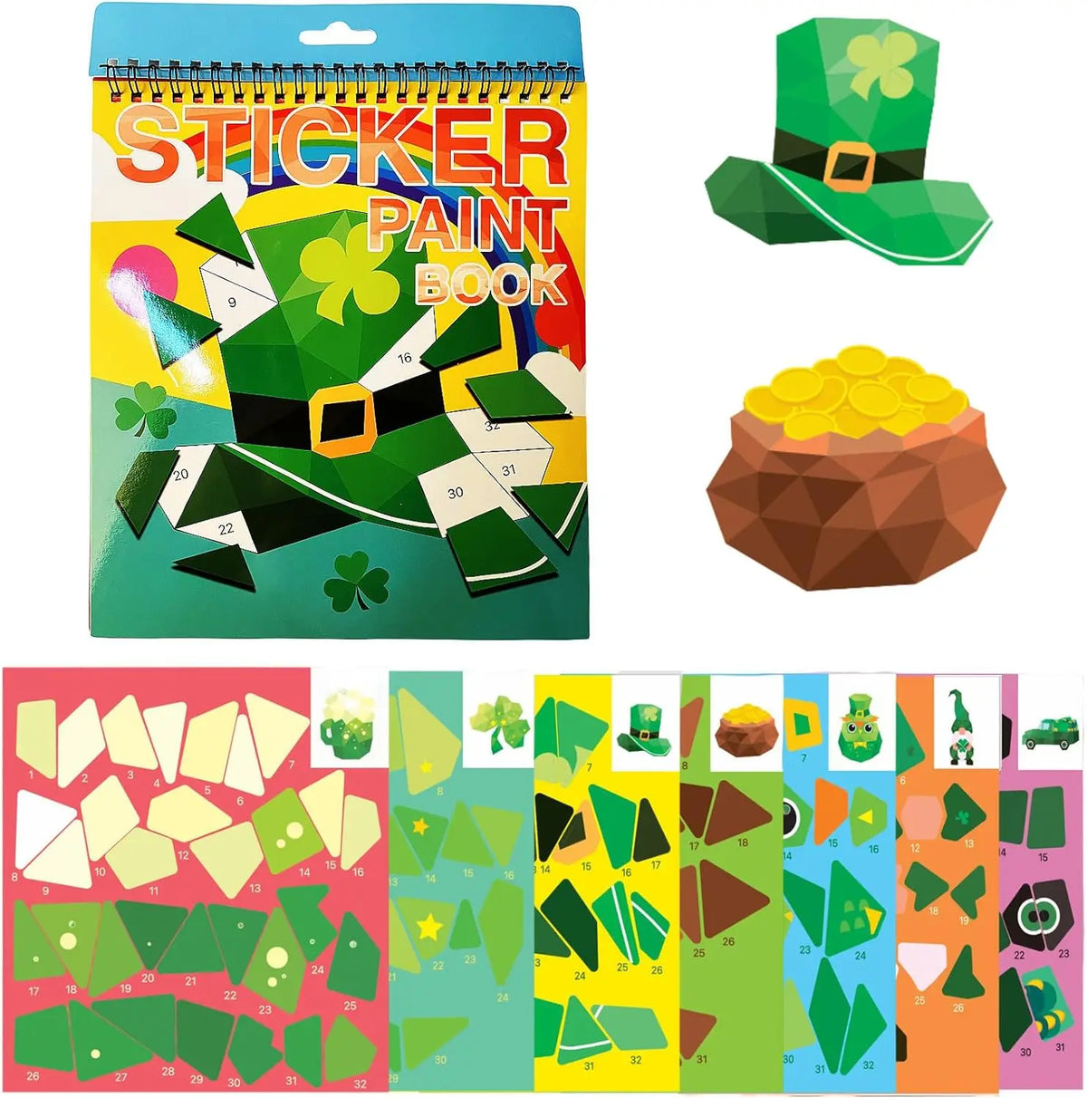 Sticker Activity Book for Kids, Sticker by Number Travel Toy