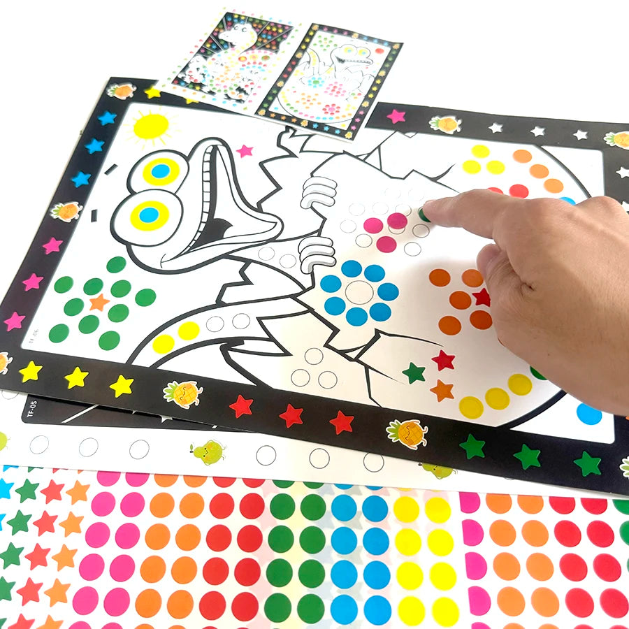 Mosaic Sticker Puzzle for Kids – DIY Dot Sticker Activity