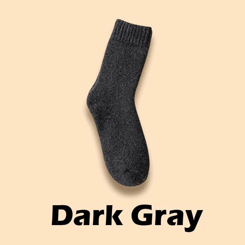 Winter Wool Socks Thick Warm Unisex Crew Socks for Cold Weather