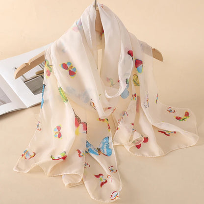 Chiffon Scarf for Women, 50×160cm Lightweight Summer Shawl