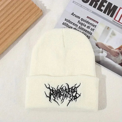 Winter Beanie Hat – Warm Knitted Unisex Gothic Cap