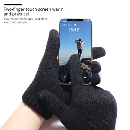 Touchscreen Winter Gloves for Men, Fleece Lined Knitted
