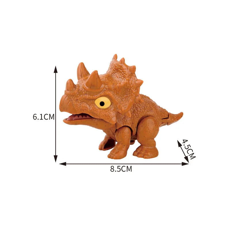 Dinosaur Finger Toy for Kids, Interactive Triceratops & T-Rex Model