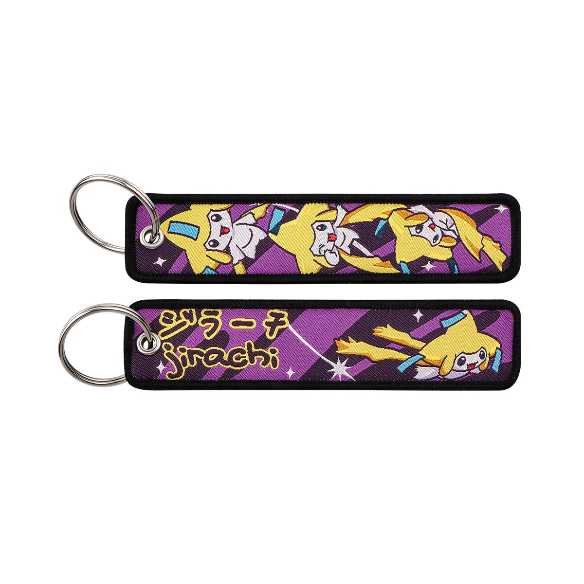 Embroidered Keychain Double-Sided Key Fob for Car & Motorcycle
