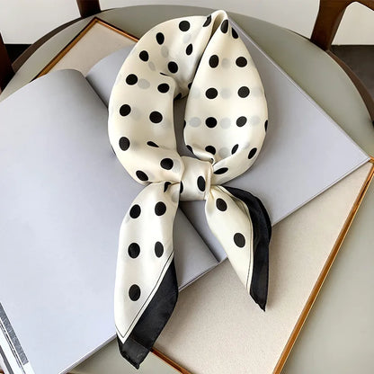 Women's Square Scarf, 70×70cm Printed Satin-Style Headscarf