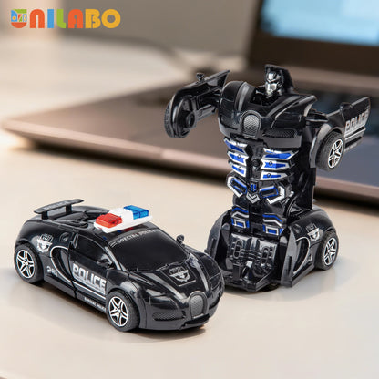 Transformable Robot Car Toy Diecast Educational Toy for Kids