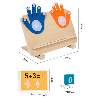 Wooden Counting Toy Montessori Math Learning Set for Kids