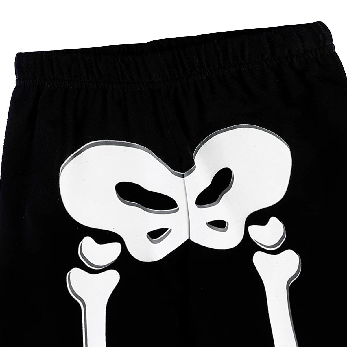 Kids Skeleton Costume Halloween Skull Pajamas Top and Pants Set