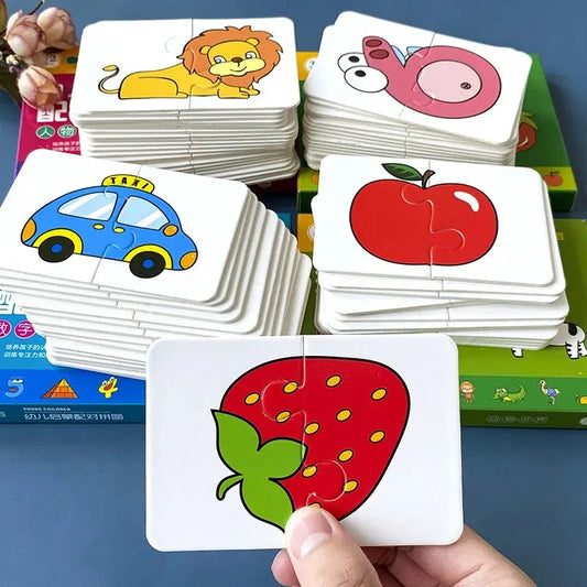 32 Pcs Matching Card Puzzle for Kids – Animal Cognitive Learning Toy