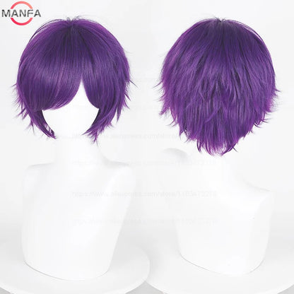 Short Cosplay Wig – 30cm Straight Heat Resistant Synthetic Hair