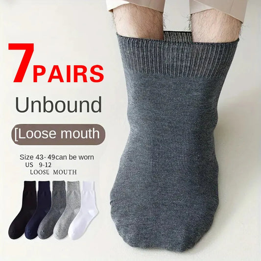 Men's Diabetic Socks Non-Binding Wide Fit Crew Socks