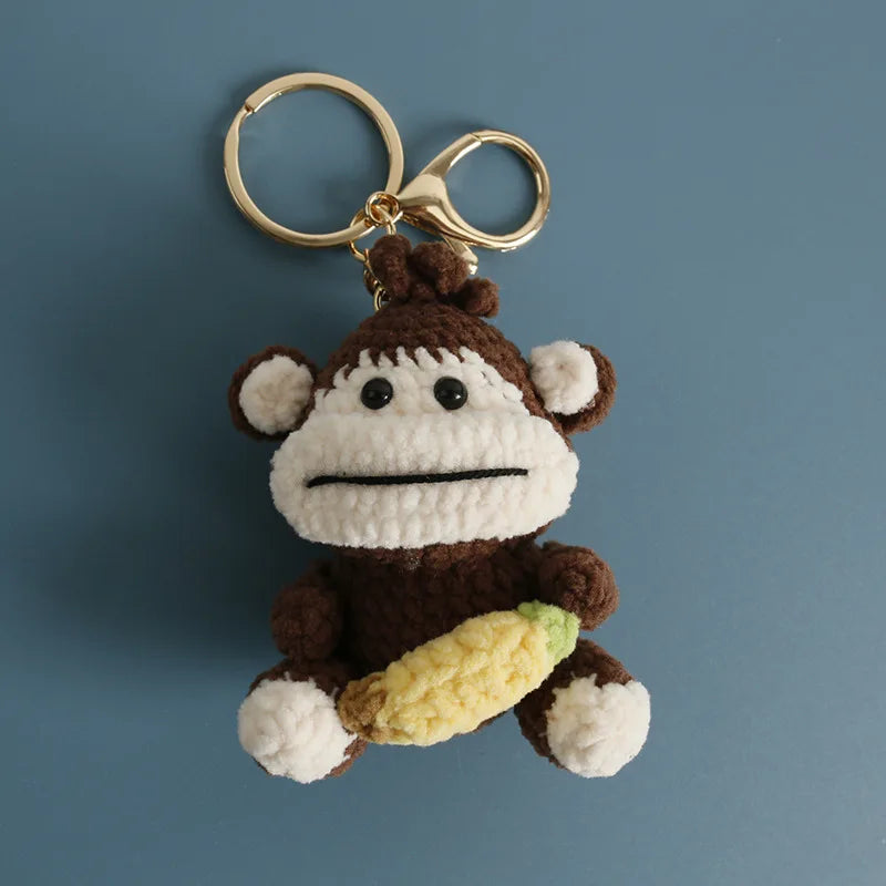 Sheep Keychain Cute Crochet Animal Keyring for Bags and Keys