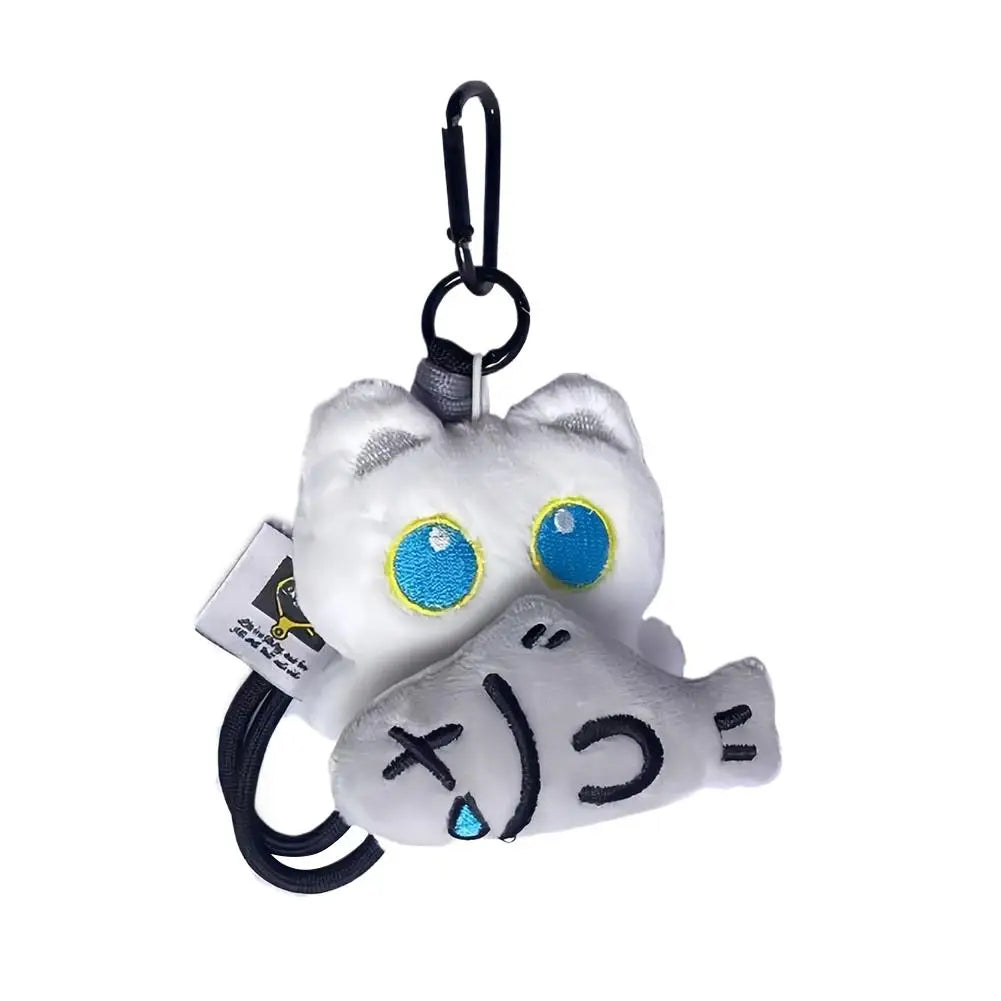 Black Cat Plush Keychain 10cm Cute Bag Charm Pendant