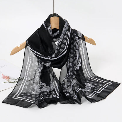 Chiffon Scarf for Women, 50×160cm Lightweight Summer Shawl