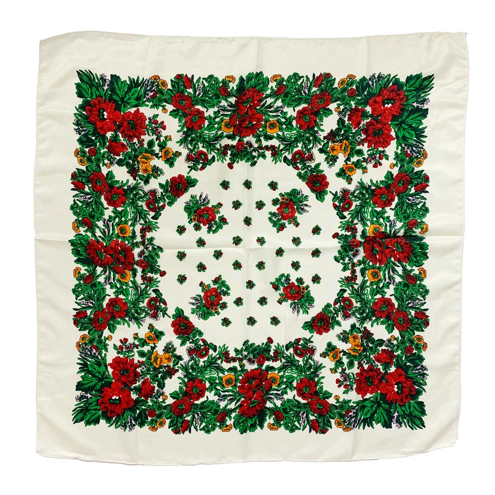 Women's Square Scarf, 70×70cm Printed Head Scarf and Bandana