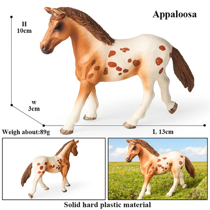 Horse Figurine, Realistic PVC Animal Model Toy for Kids