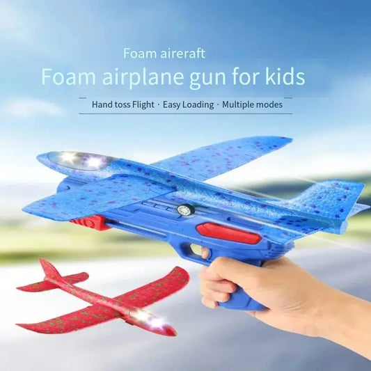 Foam Glider Plane Toy Glowing Catapult Outdoor Flying Aircraft