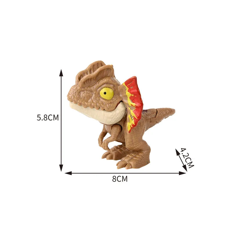 Dinosaur Finger Toy for Kids, Interactive Triceratops & T-Rex Model