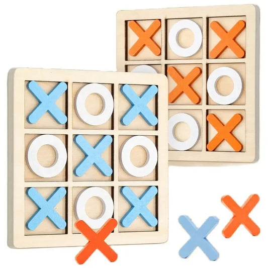 Wooden Tic Tac Toe Game for Kids Educational Strategy Toy