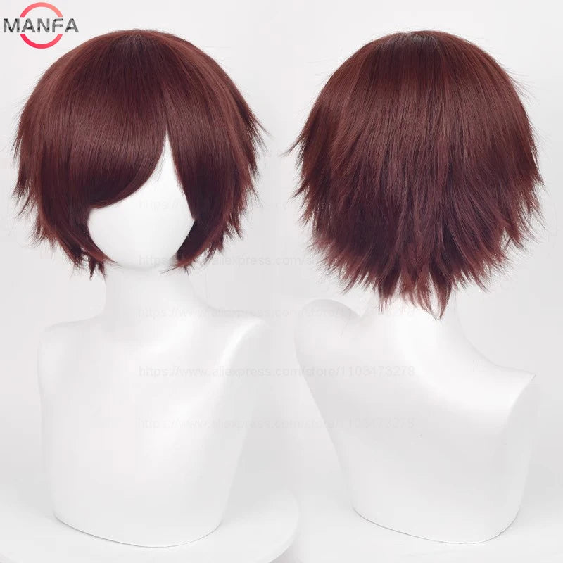 Short Cosplay Wig – 30cm Straight Heat Resistant Synthetic Hair