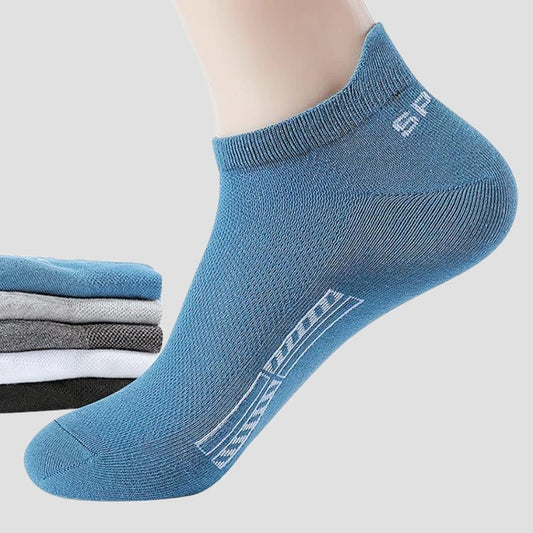 Men's Ankle Socks, Breathable Cotton Sports Socks 5 Pairs