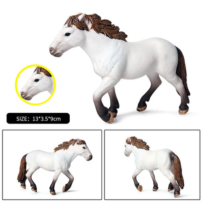 Horse Figurine, Realistic PVC Animal Model Toy for Kids