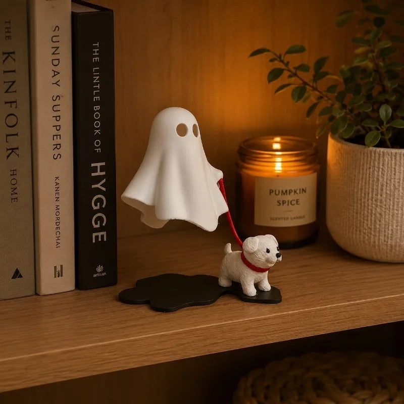 Halloween Puppy Figurine Ghost Dog Tabletop Decoration