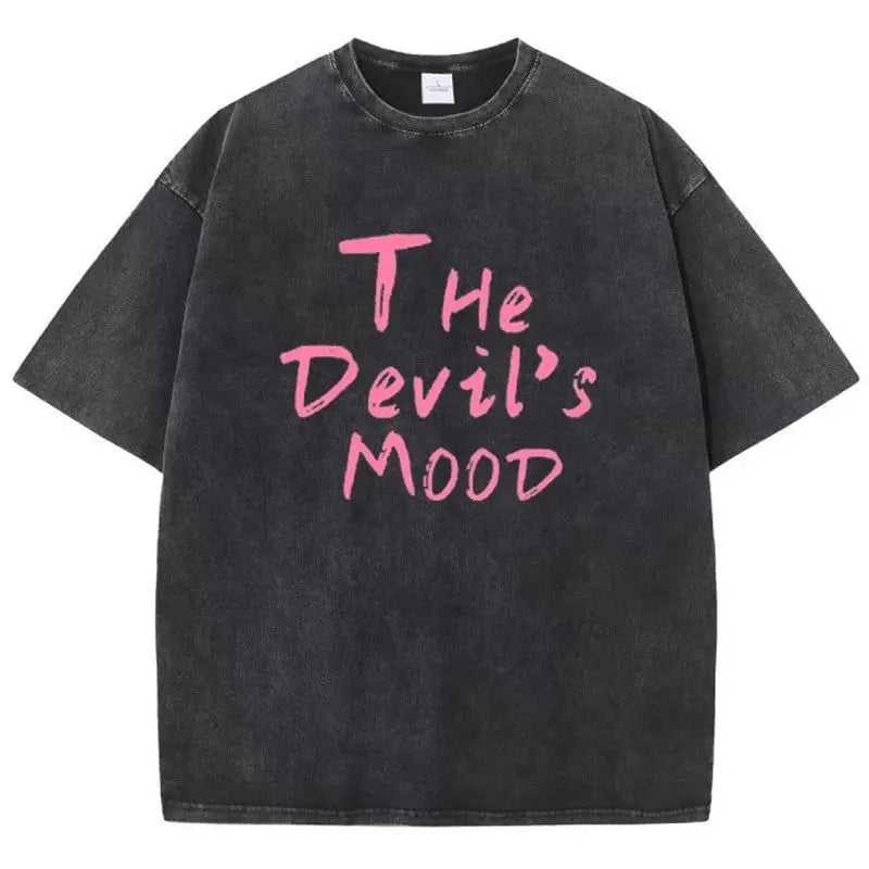 Women’s Oversized T-Shirt Washed Cotton Graphic Print